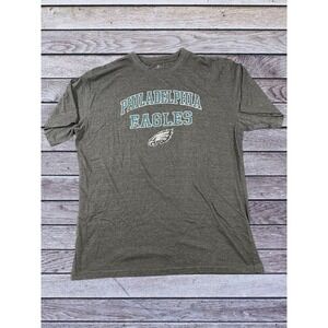 Philadelphia Eagles Mens Shirt XXL Majestic NFL Football Gray Graphic Fan Logo